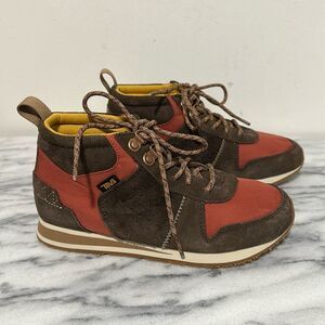 Teva Highside 84 hiker Mid Top Sneakers Womens Shoes Brown Suede Womens 6.5